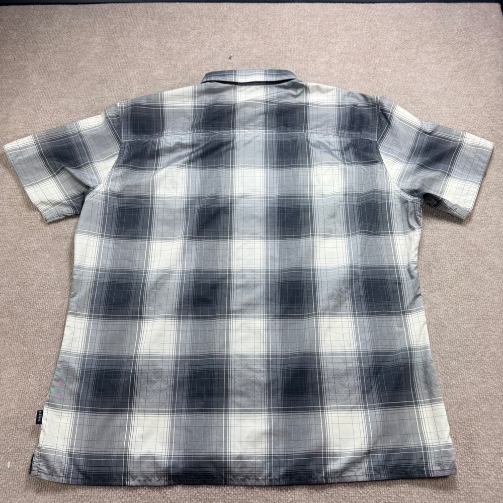 Kuhl Response Short Sleeve Plaid Button Down Shirt Mens XXL Gray 7452 Wicking - Picture 2 of 9